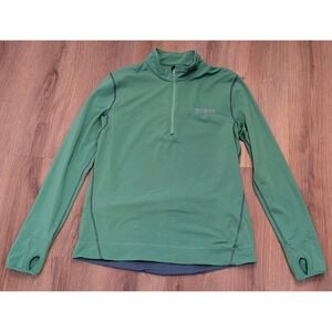 Alo Conquer 1/4 Zip Reform Lightweight Long Sleeve Shirt In Green Size XL Logo